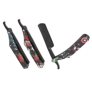 Rasoir en acier inoxydable pour barbe et sourcils, rasoir de barbier pliant, outil de rasage professionnel - Product Image 4