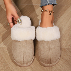 <span class=keywords><strong>Chaussons</strong></span> d'hiver pour femmes à semelle épaisse, thermiques Heattech, style fourrure, pour intérieur et extérieur, vente en gros transfrontalière, automne-hiver, vêtements d'extérieur pour la maison - Product Image 3