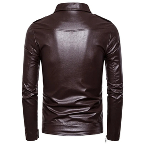 Chaqueta con cremallera de cuero de vaca suave de alta calidad para hombre, chaqueta de motocicleta de peso pesado ajustada desgastada con piedra de estilo Retro personalizada - Product Image 5