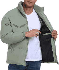 Bubble Jacket Grueso Abajo Diseño de invierno Precio al por mayor Hombres Winter Bubble Jacket Bomber Puffer Hombres Bubble Chaqueta a prueba de viento - Product Image 1