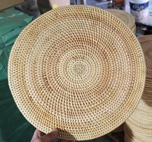 Hot Selling Wholesale Beautiful Flower Nature Rattan Placemat <b>Tablemat</b> - Product Image 4