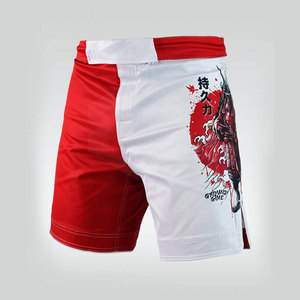 Shorts MMA imprimés de haute qualité, taille élastique, séchage rapide, style sportif à motif uni, fabriqués au Pakistan - Product Image 4