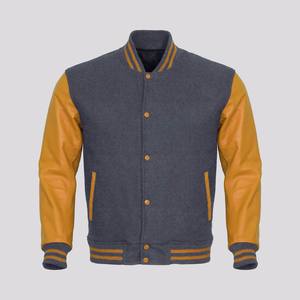 Modèles les plus populaires 2026 : Blouson universitaire en cuir pour homme avec broderie personnalisée et patch en chenille, style baseball universitaire - Product Image 6