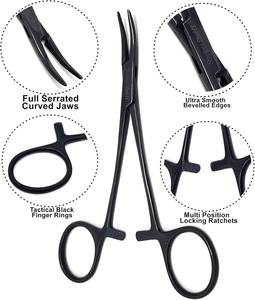 Pinzas Hemostáticas Reutilizables de Acero Inoxidable, Instrumento Quirúrgico de Bloqueo para Uso Médico, Dental y Veterinario, Uso Clínico - Product Image 4