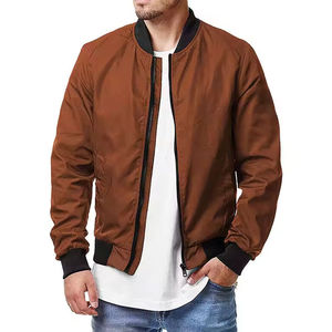 Nouveau Hommes Hiver Haute Qualité Classique Blanc Logo Personnalisable Imperméable Col Montant Respirant Nylon Matériel Bomber Veste Vente - Product Image 1