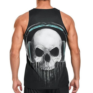 Camiseta sin mangas de entrenamiento para hombre hecha a medida, ropa de gimnasio transpirable para hombre, estilo informal de punto - Product Image 6