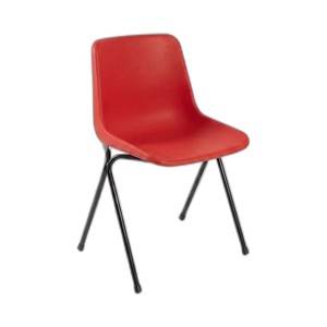 Stackable Plastic Polypropylene Canteen Chair Steel Frame Chrome Powder-Coated Durable Lightweight 8 Colors for Restaurant - Product Image 2