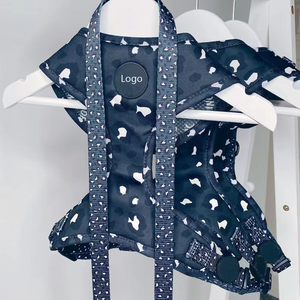 Harnais pour chien avec laisse Harnais pour animaux de compagnie Conception d'impression personnalisée Harnais pour chien moyen en maille douce pour petits animaux de compagnie sans traction - Product Image 5