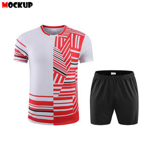 Ensemble de vêtements de tennis pour hommes et femmes de haute qualité, sans manches et à manches courtes, vêtements de sport à séchage rapide, logo personnalisé, vente en gros - Product Image 3
