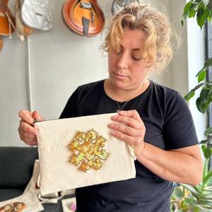 Perles de rocaille broderie sacs à bandoulière à la main artisanat sac à main Boho Style sacs à main avec perles de rocaille colorées broderie - Product Image 4