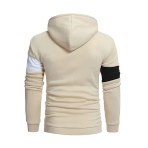 เสื้อฮู้ดสวมหัวผ้าฝ้าย100% สำหรับผู้ชาย, เสื้อมีฮู้ดผ้าฟลีซปักไหล่3D ผ้าเฟรนช์เทอร์รี่ย้อมสีล้วนพิมพ์ลายฤดูใบไม้ร่วง - Product Image 4