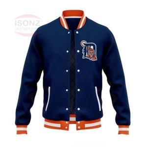 Veste universitaire en laine de haute qualité pour hommes Cool sur mesure hiver printemps automne grandes tailles col à capuche avec motif décoration - Product Image 2