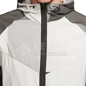 Custom Men's Casual Winter Hooded Solid Lightweight Breathable Windbreaker Gym Fitness Windproof Nylon/Polyester Tracksuits Set - Product Image 3