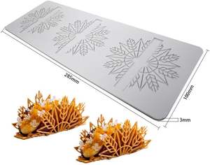 <span class=keywords><strong>Tacos</strong></span> de 3 agujeros, alfombrilla de encaje de silicona, hoja hueca, molde de caramelo, plantilla de decoración de pasteles, artesanía de azúcar, impresión, decoración de pasteles comestibles - Product Image 4