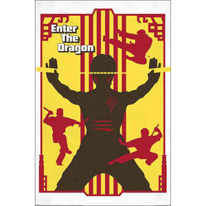 Affiche de l'film Enter the Dragon de Bruce Lee, techniques d'impression offset et numérique pour des graphismes améliorés - Product Image 1