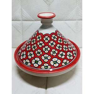 Tajín Marroquí Auténtico, Olla de Cerámica Hecha a Mano, Tajín Tradicional para Horno y Estufa, Resistente al Calor, Ecológico para Cocinas - Product Image 1