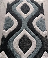 Tapis moderne personnalisable en polyester, tufté à la main, antidérapant et réversible, pour salon, chambre à coucher, avec options de taille et de couleur, idéal pour l'exercice