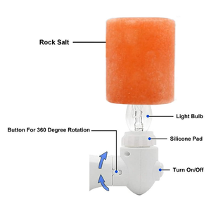 Enchufe de pared con forma de esfera hecho a mano personalizado Mini lámpara de pared de luz nocturna de sal hecha a mano del Himalaya o lámpara de luz nocturna de forma Circular - Product Image 6