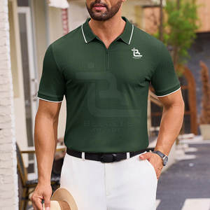 Camiseta Polo transpirable de la mejor calidad para hombre con media cremallera, polos para hombre, ropa personalizada, polos de moda para adultos - Product Image 3