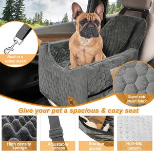 Asiento de Coche Desmontable para Perros Pequeños/Medianos, Asiento Elevador para Perros con Espuma Viscoelástica, Asiento de Seguridad para Viajes con Funda Lavable y Extraíble - Product Image 3