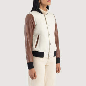 Chaqueta Universitaria de Buena Calidad al por Mayor, Abrigo de Invierno para Mujer, Chaqueta Universitaria de Satén Impermeable y Transpirable en Venta a Bajo Precio - Product Image 4