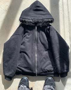 Nouveau été âge réduisant la vitalité sport loisirs ample surdimensionné à manches courtes couleur unie kangourou sac cordon à capuche - Product Image 1