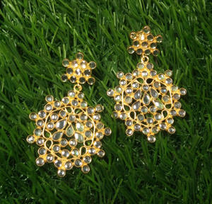 CZ Zircon 925 Silver Gold Plated Handmade Statement Earrings Women's <b>Jewelry</b> For Anniversary Engagement Party Fashion Dressing - Product Image 4