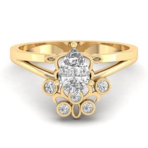 Bague de fiançailles REYES en or massif 14 carats de haute qualité, taille poire, 0,86 moissanite, pour femmes, certifiée GRA, cadeau, bijoux fins - Product Image 6