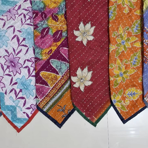 Serviette de cuisine imprimée Kantha en coton de qualité supérieure Serviette décorative pour la maison réutilisable élégante et durable Prix de gros - Product Image 1