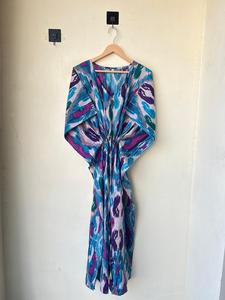 Vestido de caftán largo para ser mamá, uso diario, ropa de dormir para la playa, de algodón 100% caftán, vestido largo Maxi, regalo, caftán con estampado Floral - Product Image 2