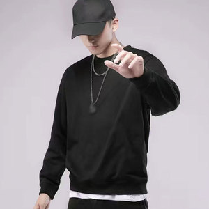 High Quality Men's <b>Plain</b> <b>Sweatshirt</b> with Customized Logo Polyester/Cotton Sportswear Front Logo Winter Solid Pattern OEM Service - Product Image 4