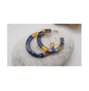 Bijoux fantaisie boucles d'oreilles en résine couleur bleu foncé luxe moderne résine boucle d'oreille pour les femmes fêtes utiliser Offre Spéciale - Product Image 1