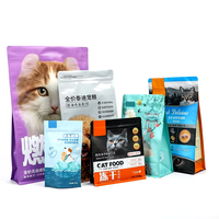 Logo personnalisé sac de nourriture pour animaux de compagnie pochette à zip-lock chat chien nourriture sac d'emballage à fermeture éclair