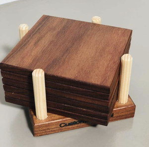 Vente en gros de sous-verres en bois pour boissons Gravure laser Mélange de couleurs pour cadeau de bureau de l'Inde - Product Image 4