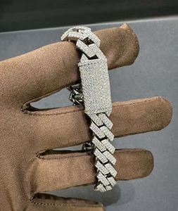 VVS Moissanite Bracelet en argent sterling 925 10MM 8 pouces Pendentifs fins et breloques - Product Image 3
