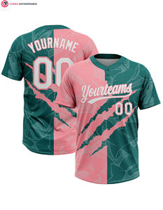 100% Polyester Imprimé Sublimé 2 Bouton Sur Mesure En Gros Baseball Softball Jersey pour Équipes et Clubs - Product Image 3