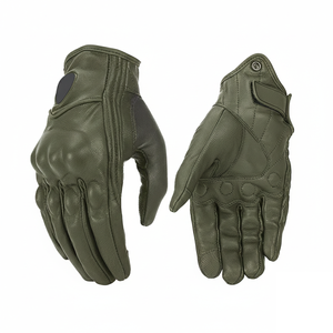 Guantes de Carreras de Cuero de Dedo Completo, Piel de Cabra Genuina, Guantes de Motocross de Alta Calidad, Diseño Personalizado, Guantes de Verano con Pantalla Táctil para Exteriores - Product Image 4