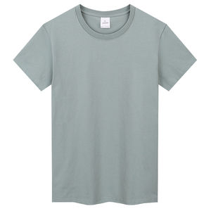 T-shirts pour hommes personnalisés à col en O Impression par transfert de chaleur Polyester tricoté/coton respirant écologique de haute qualité à manches courtes - Product Image 2