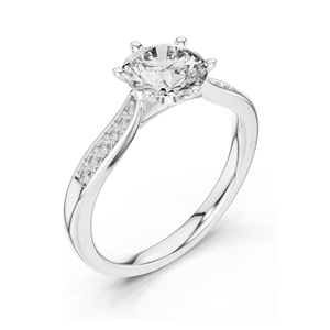 Bague solitaire en diamant de laboratoire 1,264 CT pour femmes, clarté VVS-VS EF, or 18 carats, 14 carats, 10 carats et argent 925, rose, jaune, blanc - Product Image 6