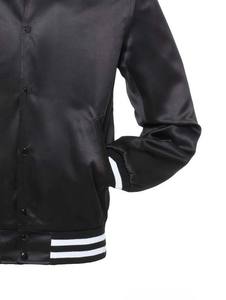 Custom Team Sports Jacket White Black Baseball Men's Varsity Satin Jackets Customized CollegeBaseballjacket for men - Product Image 6