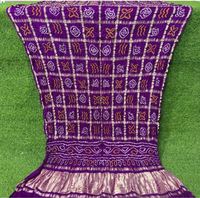 Dupatta de luxe en soie Gajji pure, style Ghatchola, pour invité de mariage, design de créateur, Dupatta Bandhani en soie Gajji pure