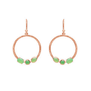 Pendientes colgantes de plata de ley 925 delicados, cabujón de crisoprasa Natural de buena calidad, joyería colgante fina de piedras preciosas para mujer - Product Image 5