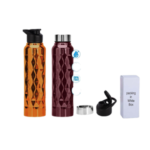 Botella de agua de acero de la mejor calidad al por mayor precio barato botella de agua de sublimación botella de agua de onda moderna aislada al vacío - Product Image 1