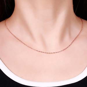 Jeulia Singapore Twisted <b>Rope</b> <b>Chain</b> Sterling Silver Necklace - Product Image 5