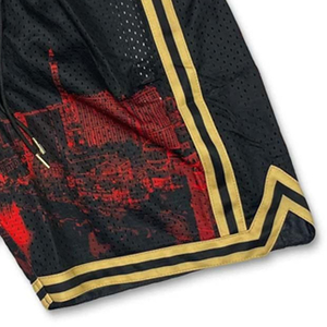 Shorts de sport unisexe personnalisés d'été, couleur unie, en maille respirante, séchage rapide, taille élastique, poches, sublimation, entraînement - Product Image 5