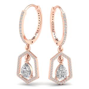 REYES High Quality 925 Sterling Silver CVD HPHT Lab Grown <b>Diamond</b> <b>Dangle</b> Drop <b>Earrings</b> Exquisite 14K White Gold Plated Jewelry - Product Image 5