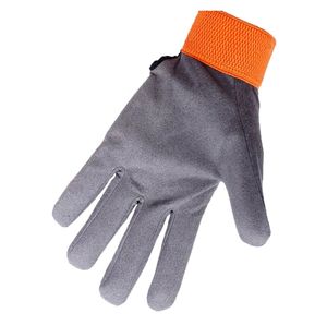 Gants de sécurité haute visibilité HLI personnalisés en cuir/polyester pour mécaniciens, avec fermeture élastique au poignet et doigts entiers - Product Image 3