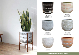 Vase en céramique bleue, fait main, finition mate, pot à fleurs décoratif, plante de table pour la maison, le bureau, cadeau - Product Image 5