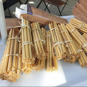 100% pajitas de bambú natural biodegradables, seguras para niños y perfectas para negocios ecológicos - Product Image 1