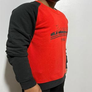 Sweat-shirts pour hommes, impression personnalisée, coupe ajustée décontractée, col rond, manches raglan longues, couleur unie tendance, tissu French Terry, couleur contrastée - Product Image 6